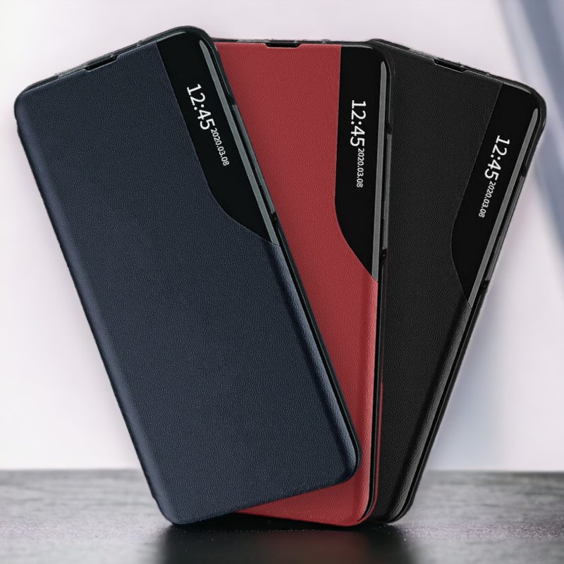 Pametna preklopna torbica za Xiaomi Redmi Note 10s – Infostyle – Črna / Ekološko usnje + PC