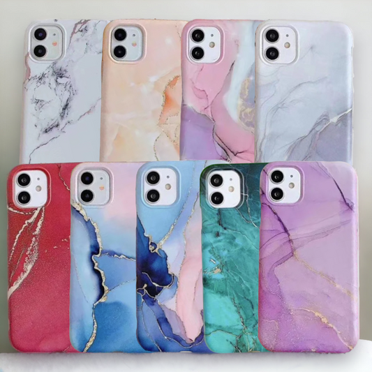 Silikonski ovitek "Marble" za iPhone 11/XR – Infostyle – Siva / TPU silikon