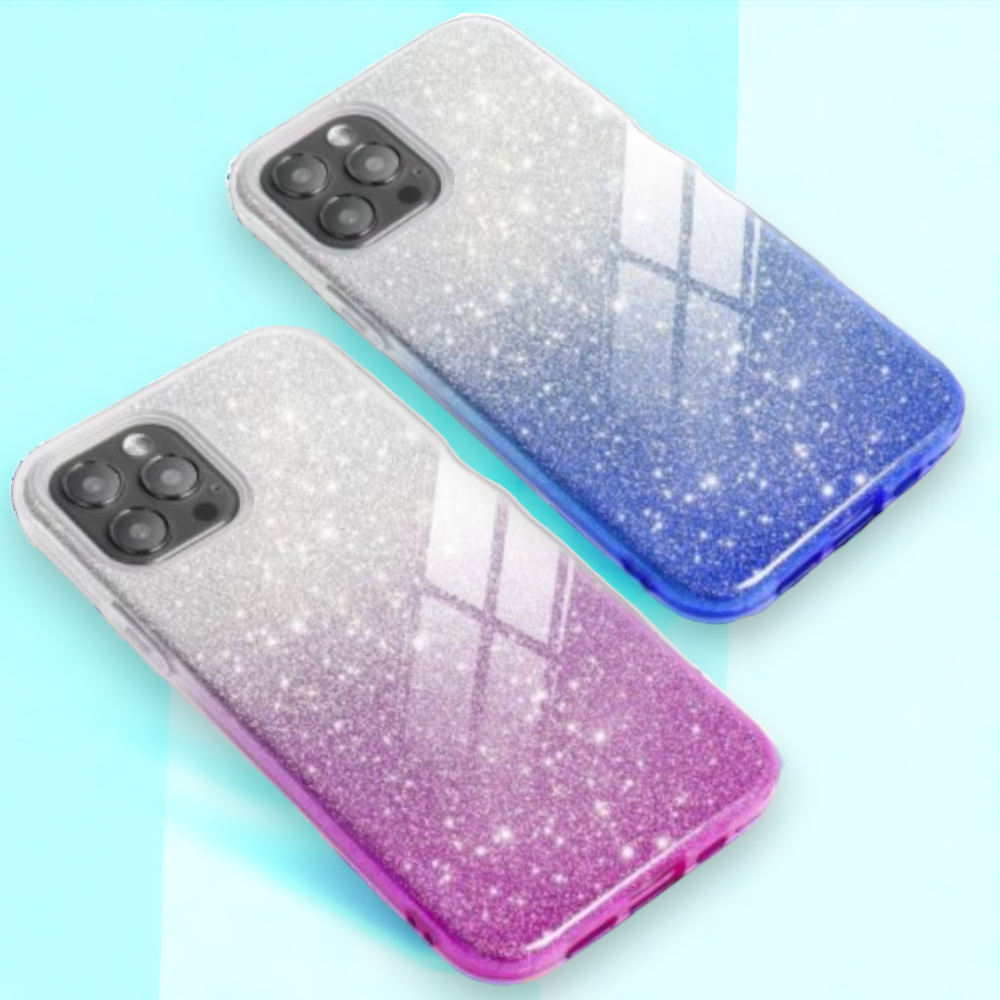Silikonski ovitek "Bling" za iPhone 13 Pro – Infostyle – Svetlo modra / Silikon