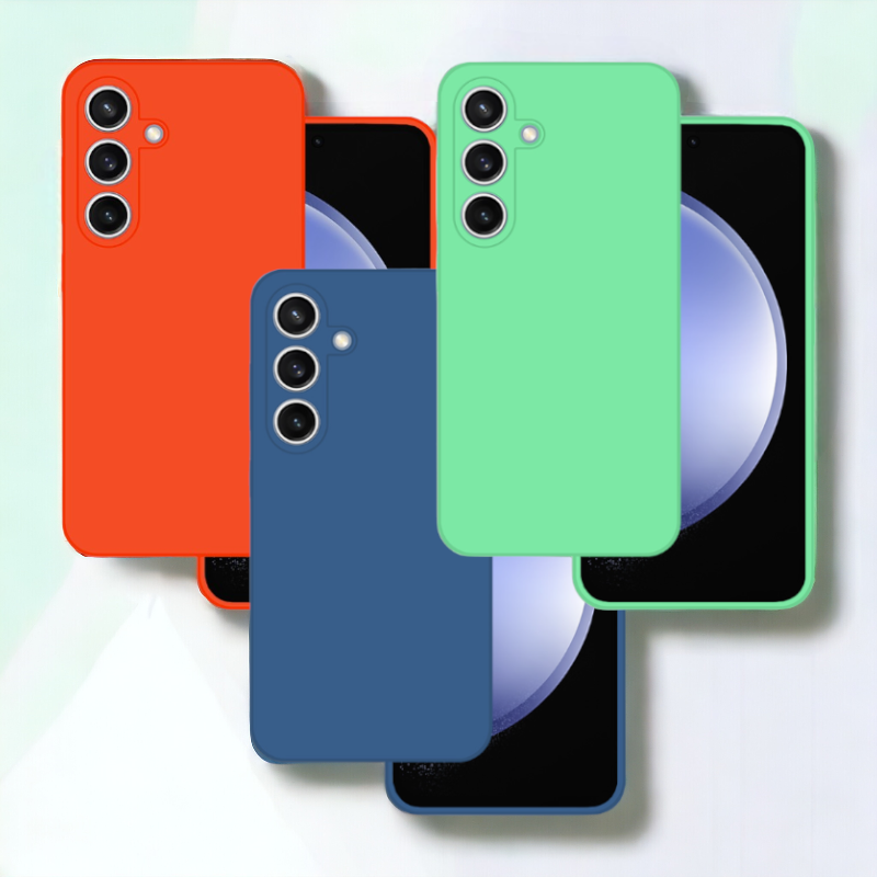 Silikonski ovitek "Premium" za Samsung Galaxy S23 Fe – Tel Protect – Oranžna / Silikon