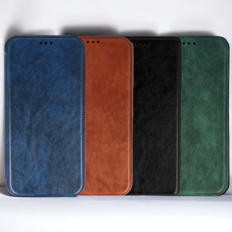 Preklopna torbica "Razor Leather" za Samsung Galaxy A53 5G – Infostyle – Črna / Ekološko usnje + TPU silikon