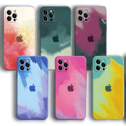 Silikonski ovitek "Color splash" za iPhone 14 Plus – Infostyle – Rdeča / TPU silikon
