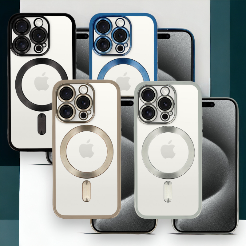 Ovitek "Metallic MagSafe" za iPhone 15 Pro – Infostyle – Srebrna / TPU silikon