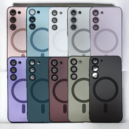 Silikonski ovitek "ColorMag" s tehnologijo MagSafe za Samsung Galaxy S22 Ultra – Infostyle – Svetlo roza / TPU silikon