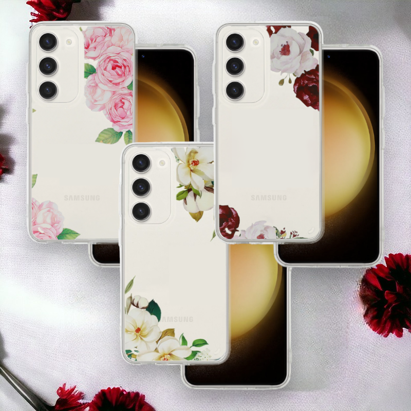 Ovitek "Flower" za Samsung Galaxy S24 Plus – Tel Protect – Bela / Silikon