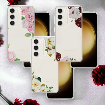 Ovitek "Flower" za Samsung Galaxy S24 Plus – Tel Protect – Bela / Silikon