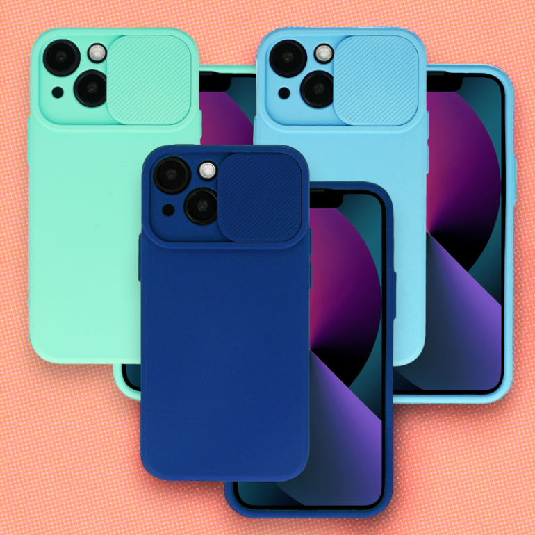 Silikonski ovitek "Camshield Soft" za Samsung Galaxy S23 – Infostyle – Svetlo modra / TPU silikon