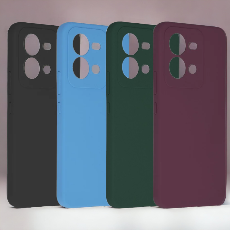 Silikonski ovitek "Soft Edge" za Vivo X80 Lite – Techsuit – Svetlo modra / TPU silikon