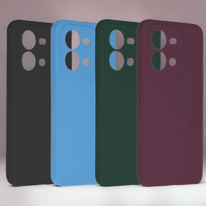 Silikonski ovitek "Soft Edge" za Vivo X80 Lite – Techsuit – Svetlo modra / TPU silikon