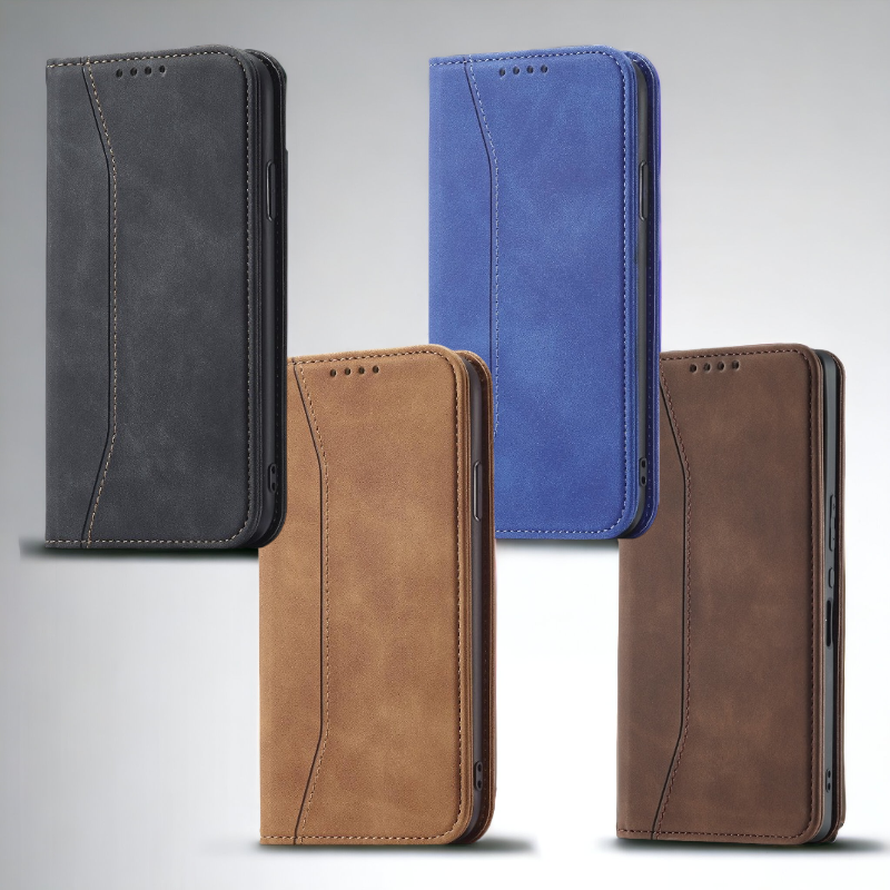 Preklopna torbica ''Leather'' za Xiaomi Redmi Note 11 Pro 4G – Infostyle – Črna / Ekološko usnje + TPU silikon