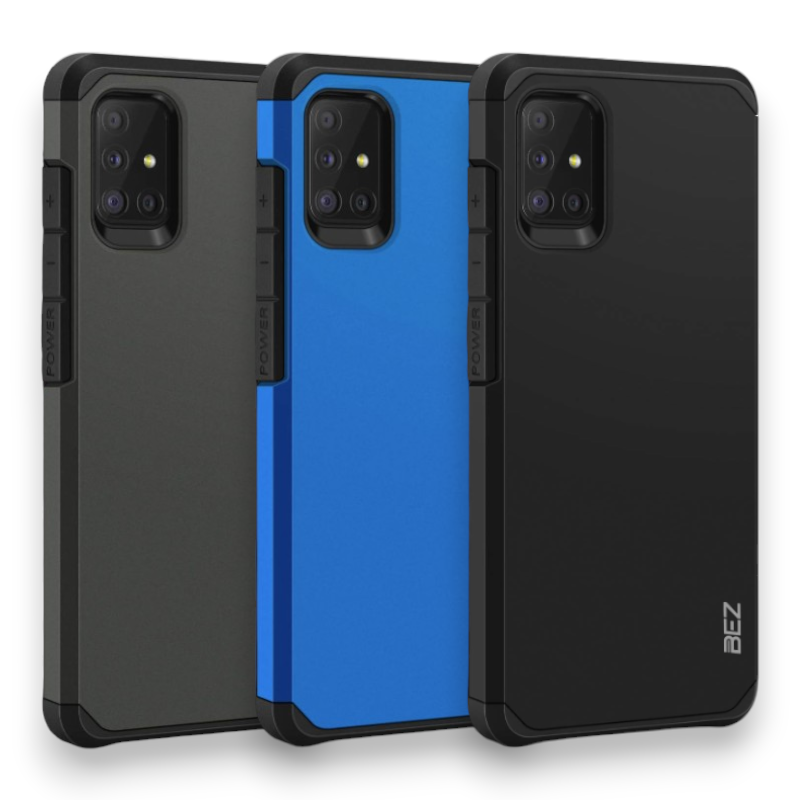 Silikonski ovitek "BEZ Robust" za Samsung Galaxy A51 – Siva / PC + TPU silikon