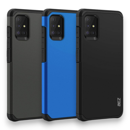 Silikonski ovitek "BEZ Robust" za Samsung Galaxy A51 – Siva / PC + TPU silikon