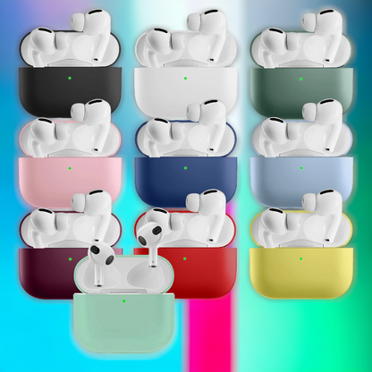 Silikonski ovitek za slušalke AirPods Pro 2 – Beline – Črna