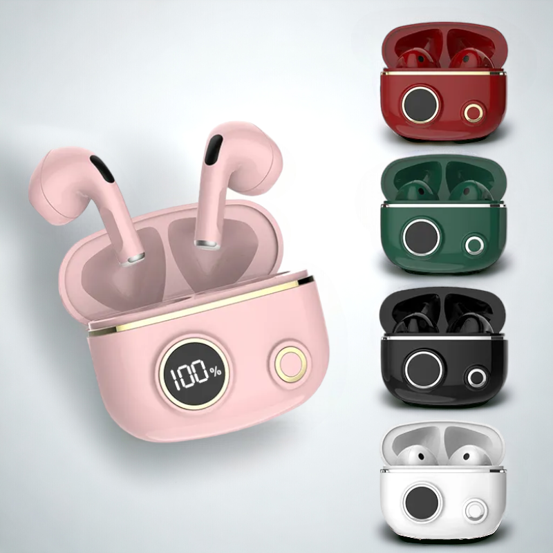 Brezžične slušalke "SMS-J10" s prikazom nivoja baterije – Somostel – Roza