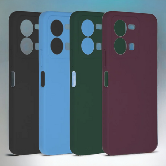 Silikonski ovitek "Soft Edge" za Vivo Y35 – Techsuit – Svetlo modra / TPU silikon