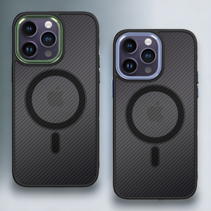 Ovitek "Magnetic Carbon - MagSafe" za iPhone 11 Pro Max/XS Max – Tel Protect – Temno zelena / PC + TPU silikon