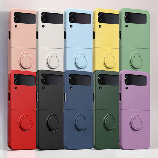 Silikonski ovitek "Ring" za Samsung Galaxy Z Flip 4 – Infostyle – Svetlo roza / PC