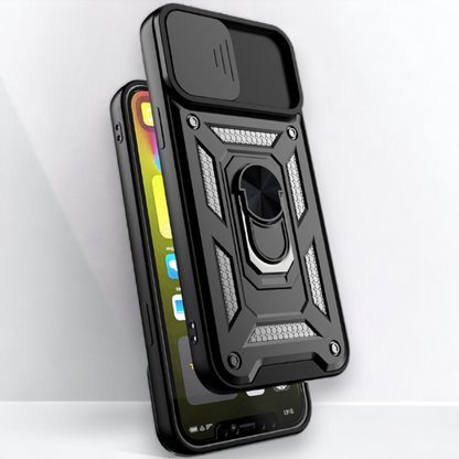 Silikonski ovitek "ring camera protect" za iPhone 14 Pro - Črna – Infostyle – Črna / PC + TPU silikon