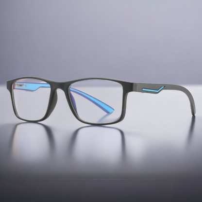 Modna očala z zaščito proti modri svetlobi "Rectangular" – Techsuit – Zelena