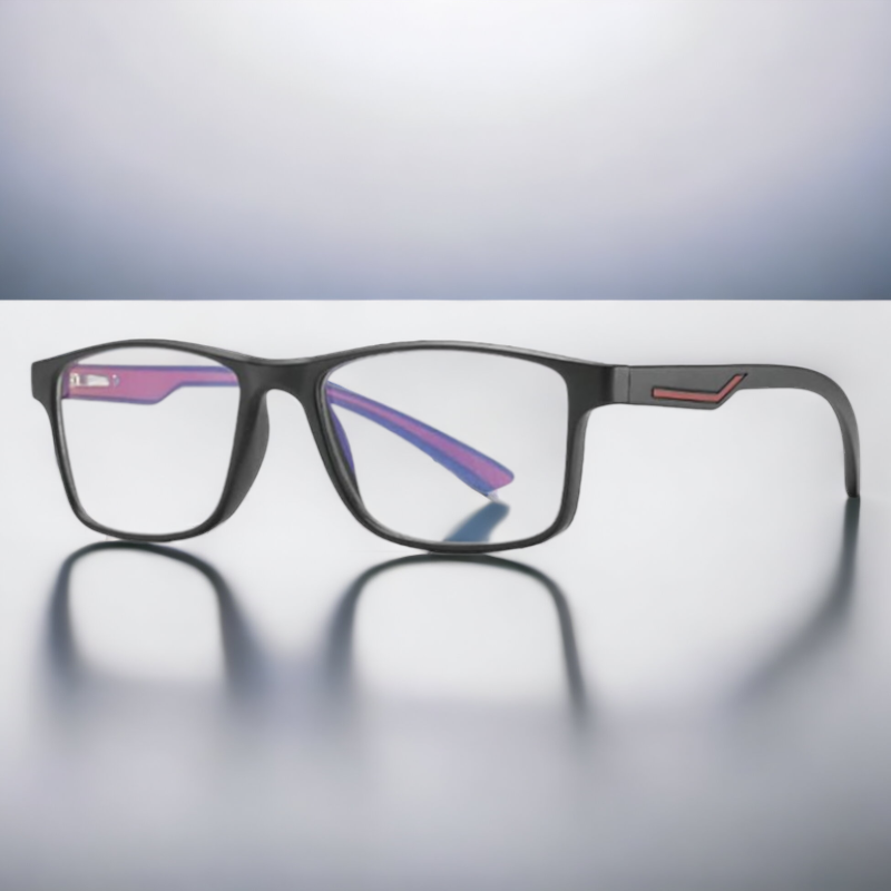 Modna očala z zaščito proti modri svetlobi "Rectangular" – Techsuit – Siva