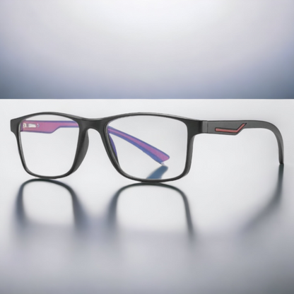 Modna očala z zaščito proti modri svetlobi "Rectangular" – Techsuit – Siva