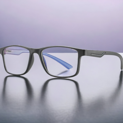Modna očala z zaščito proti modri svetlobi "Rectangular" – Techsuit – Rdeča