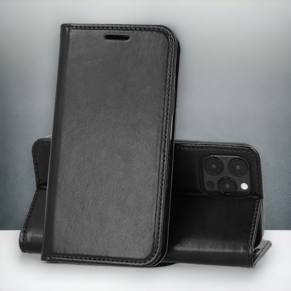 Preklopna torbica "Elite" za Xiaomi Mi 11 Ultra - Črna – Infostyle – Črna / Ekološko usnje + TPU silikon