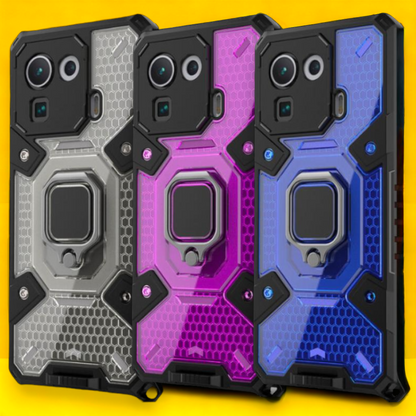Silikonski ovitek "Honeycomb armor ring" za Xiaomi Mi 11 – Infostyle – Črna / PC + TPU silikon