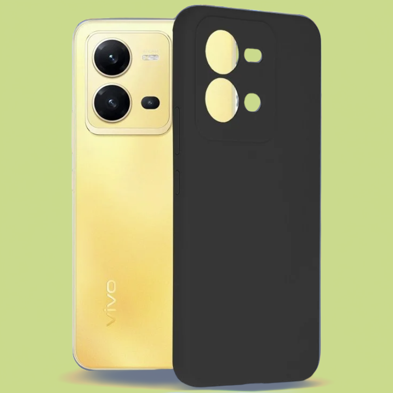 Silikonski ovitek "Soft Edge" za Vivo X80 Lite – Techsuit – Črna / TPU silikon