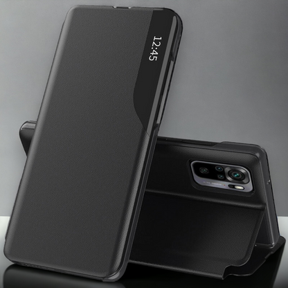 Pametna preklopna torbica za Xiaomi Redmi Note 10s – Infostyle – Temno modra / Ekološko usnje + PC