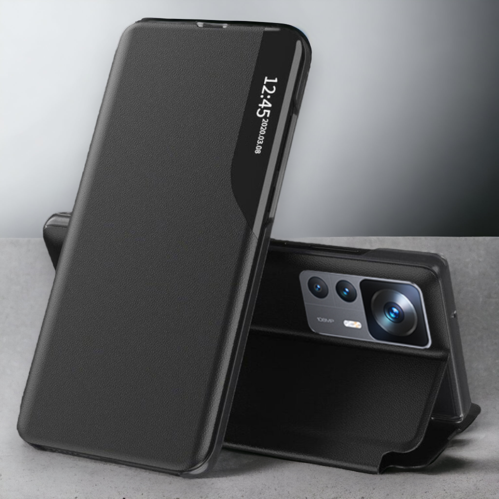 Pametna preklopna torbica za Xiaomi 12T – Infostyle – Temno modra / Ekološko usnje + PC