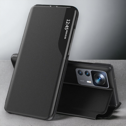 Pametna preklopna torbica za Xiaomi 12T – Infostyle – Temno modra / Ekološko usnje + PC