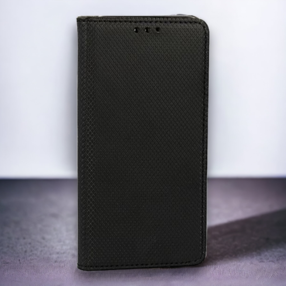 Preklopna torbica "Magnet" za Samsung Galaxy A55 – Infostyle – Črna / Ekološko usnje + TPU silikon