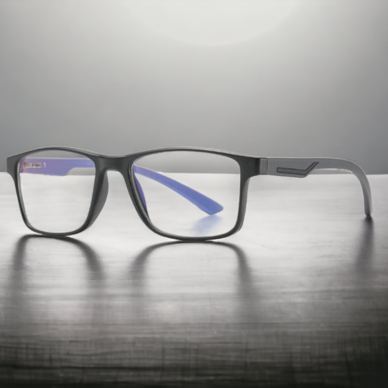 Modna očala z zaščito proti modri svetlobi "Rectangular" – Techsuit – Svetlo modra