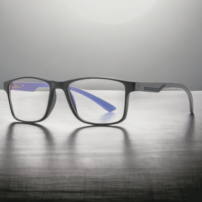 Modna očala z zaščito proti modri svetlobi "Rectangular" – Techsuit – Svetlo modra