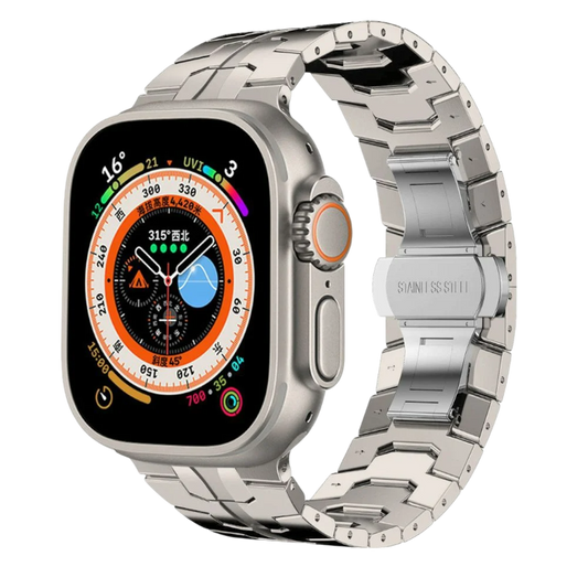 Pašček za Apple Watch 1/2/3/4/5/6/7/8/9/10/SE/SE 2/Ultra/Ultra 2 (42/44/45/49mm), Titanium – Techsuit