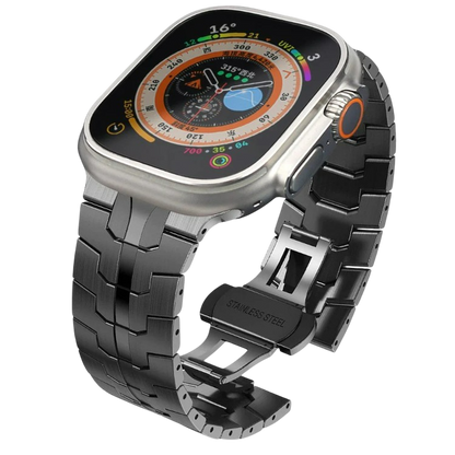 Pašček za Apple Watch 1/2/3/4/5/6/7/8/9/SE/SE 2/Ultra/Ultra 2 (42/44/45/49mm), črna – Techsuit