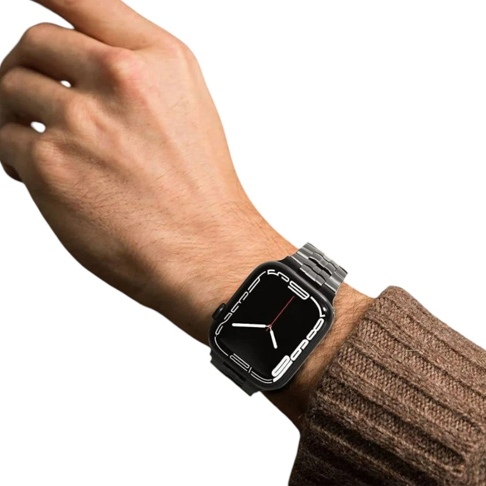 Pašček za Apple Watch 1/2/3/4/5/6/7/8/9/SE/SE 2/Ultra/Ultra 2 (42/44/45/49mm), črna – Techsuit