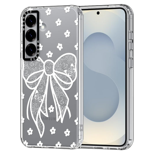 Ovitek MOSNOVO za Samsung Galaxy S25- Lacey Bow: MOSNOVO ovitek Samsung Galaxy S25 Lacey Bow
