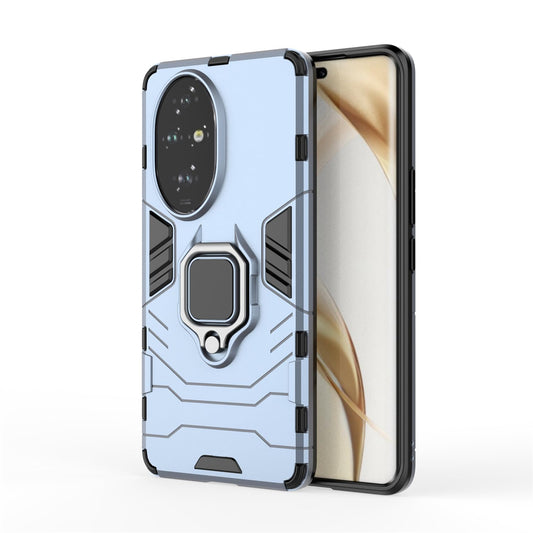 Ovitek za Honor 200 Pro s kovinskim držalom Ring modra, robusten zaščitni ovitek z držalom za telefon