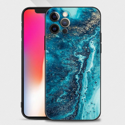 Silikonski ovitek "Marble 2" za iPhone 14 – Infostyle – Zelena / TPU silikon