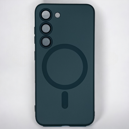 Silikonski ovitek "ColorMag" s tehnologijo MagSafe za Samsung Galaxy S23 – Infostyle – Bela / TPU silikon