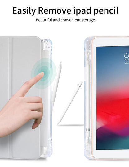 Ovitek za iPad 10.2 (9./8./7. Generacija) z Držalom za Pisalo, Samodejno Prebujanje/Spanje, Roza Vzorec Duhca