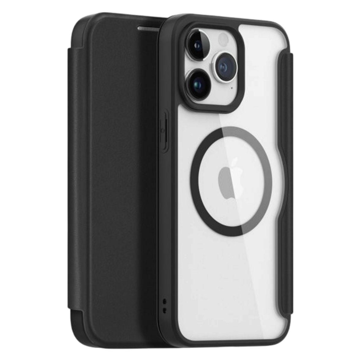 Črna preklopna torbica DUX DUCIS Skin X Pro MagSafe za Apple iPhone 15 Pro Max