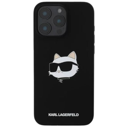 Ovitek Karl Lagerfeld Choupette Head MagSafe za iPhone 16 Pro Max (KLHMP16XSCHPPLK)