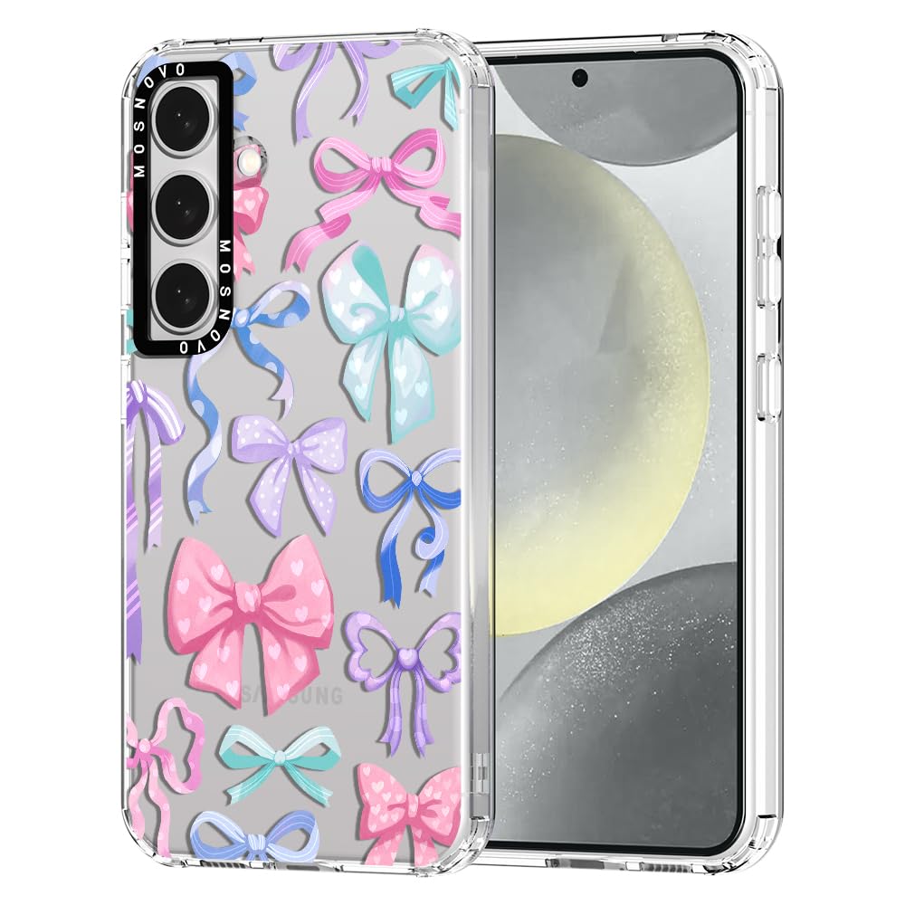 Ovitek MOSNOVO za Samsung Galaxy S24 Bows, eleganten dizajn s pentljami in zaščito telefona
