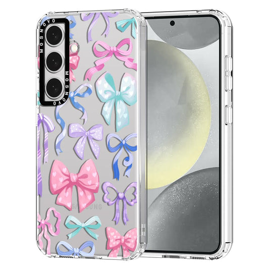 Ovitek MOSNOVO za Samsung Galaxy S24 Bows, eleganten dizajn s pentljami in zaščito telefona
