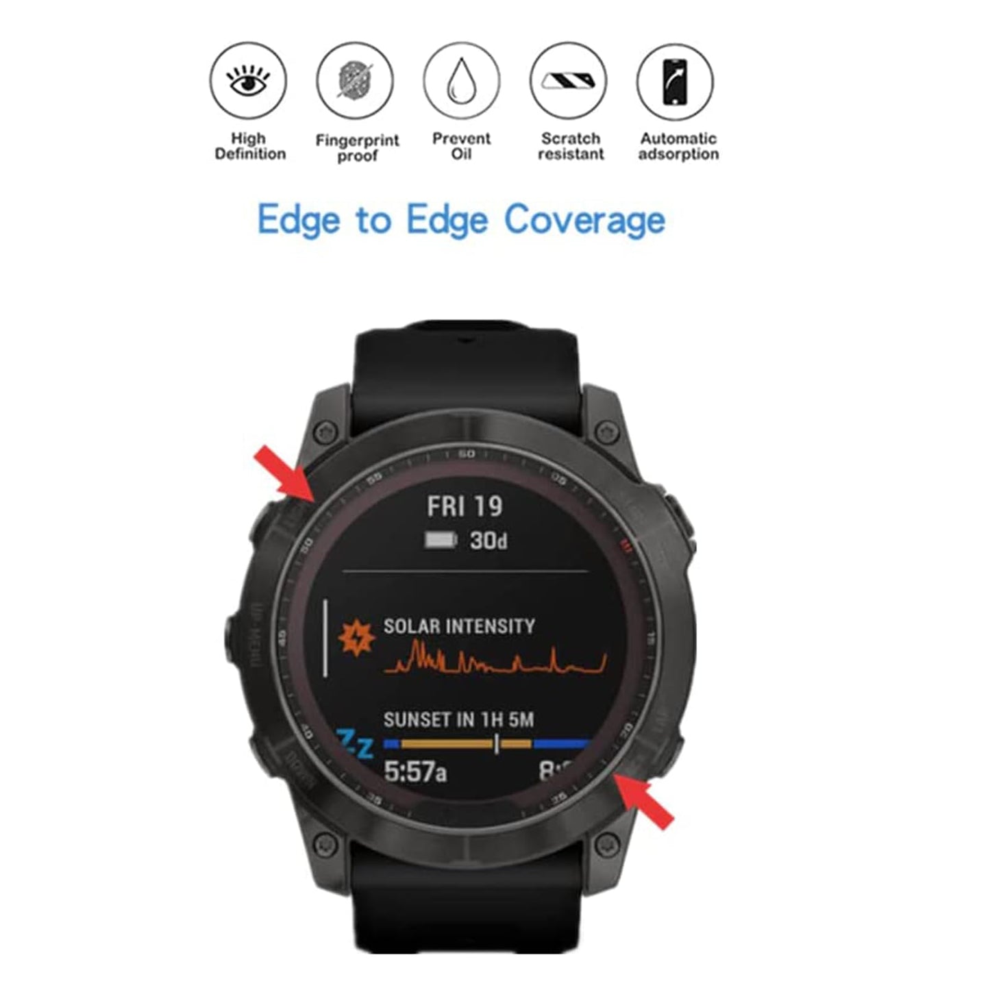 Zaščitno kaljeno steklo za Garmin Epix Pro 47mm / Fenix 7 / Fenix 7 Pro – 0,33 mm