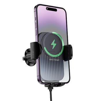 Borofone BH221 Path – avtomobilski nosilec s brezžičnim polnjenjem za telefone 4,5–7"