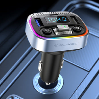 Blavec TR-04 Bluetooth FM oddajnik QC3.0 18W PD 30W USB-C - črna